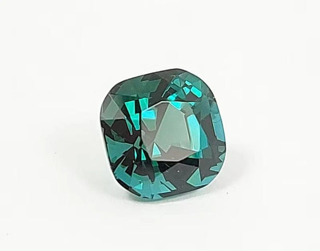 Gemstone Tourmaline sarcelle rare - Pierre taille coussin 1,55 ct 58 Facettes 67