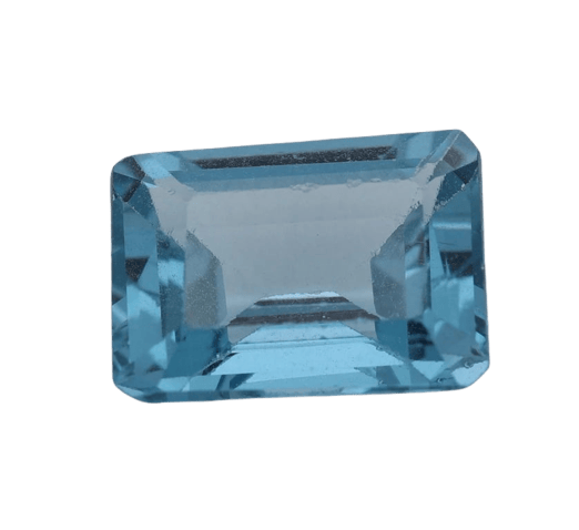 Gemstone Topaze bleue naturelle rectangulaire 8,60 ct 58 Facettes 86