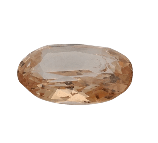 Gemstone Saphir orange non chauffé ovale 2,70 ct avec certificat CGL 58 Facettes 95