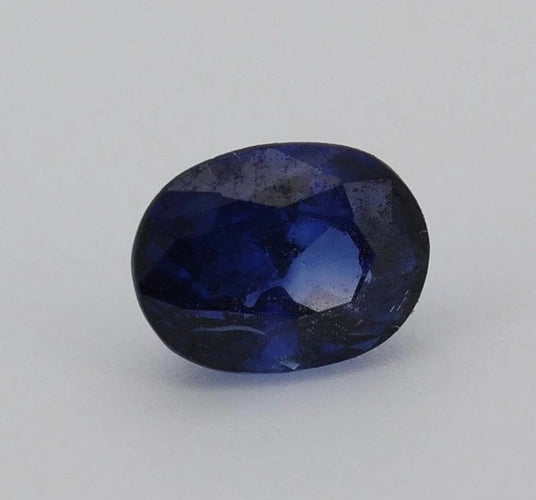 Gemstone Certificat - Saphir bleu naturel ovale 0,81 ct non chauffé 58 Facettes 457