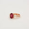 Bague 54 Bague en or rose avec tourmaline rubellite et diamants 58 Facettes