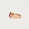 Bague 54 Bague en or rose avec tourmaline rubellite et diamants 58 Facettes