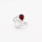 Bague 55 Bague en or blanc 18 ct avec diamants et rubis 58 Facettes
