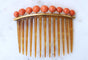 Peigne à cheveux ancien en or jaune et corail 58 Facettes