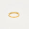 Bague 54 Demi-alliance - Bague en or jaune 18 carats et diamants 58 Facettes