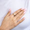Bague 50 Bague en or blanc 18 carats avec perle de culture et diamants 58 Facettes
