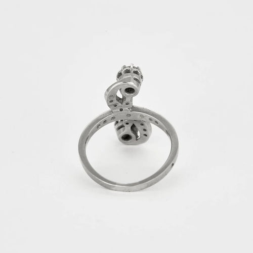 Bague 55 Bague en or blanc 18 carats et diamants 58 Facettes