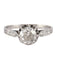 Bague 55 Solitaire - Bague en platine avec diamants taille ancienne 58 Facettes