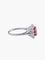 Bague 55 Bague marquise en or blanc 750 au rubis synthétique et diamants 58 Facettes