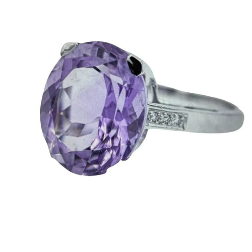 Bague 52 Mauboussin Mon Bébé d'Amour - Bague en or blanc améthyste et diamants 58 Facettes