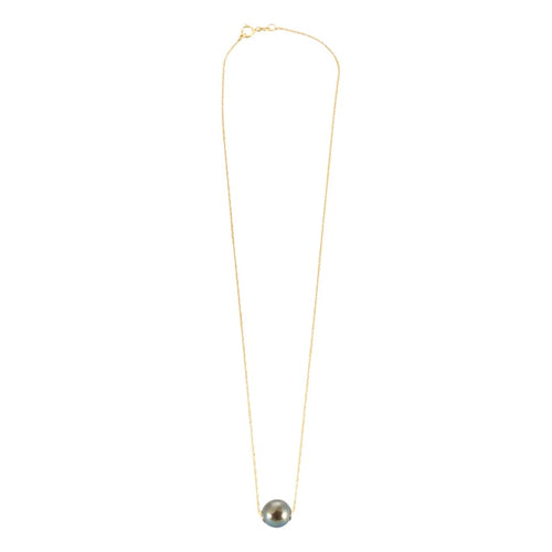 Collier Collier - Perle de Tahiti sur chaîne en or jaune 750 58 Facettes