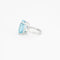Bague 47 Bague en or blanc 750 ornée d’une topaze bleue 58 Facettes