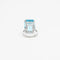 Bague 47 Bague en or blanc 750 ornée d’une topaze bleue 58 Facettes