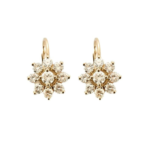 Boucles d'oreilles Boucles d’oreilles dormeuses en or blanc 18 carats et diamants 58 Facettes