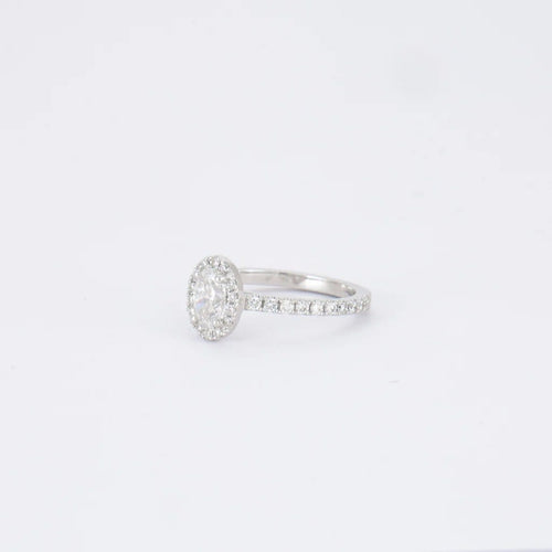 Bague 51 Bague de fiançailles en or 750 avec diamants 1 ct 58 Facettes