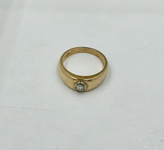 Bague 58 Bague homme jonc diamant en or 750 58 Facettes