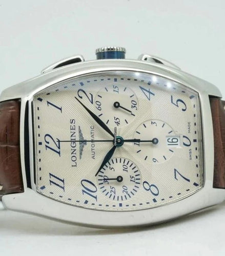Montre Longines Evidenza - Montre chronographe automatique en acier 58 Facettes