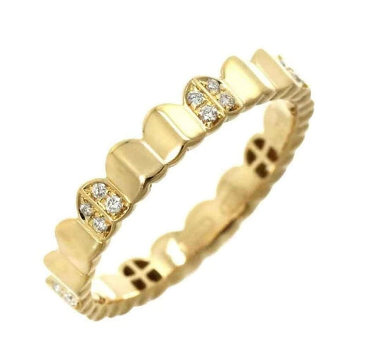 Bague 49 Fred Île d’Or - Bague en or jaune 750 pavée de diamants 58 Facettes