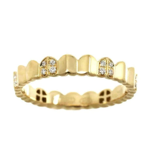 Bague 49 Fred Île d’Or - Bague en or jaune 750 pavée de diamants 58 Facettes