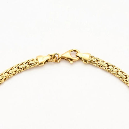 Collier Collier en or jaune 750/1000 maille plate anglaise 45 cm 58 Facettes
