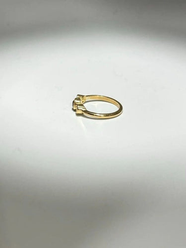 Bague 53 Bague trilogie en or jaune 750 sertie de 3 diamants 58 Facettes