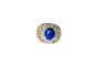 Bague 52 Bague cocktail en or jaune, lapis-lazuli et diamants 58 Facettes