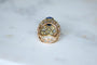 Bague 52 Bague cocktail en or jaune, lapis-lazuli et diamants 58 Facettes