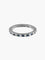 Bague 51.5 Bague alliance tour complet saphirs et diamants en or blanc 18 carats 58 Facettes