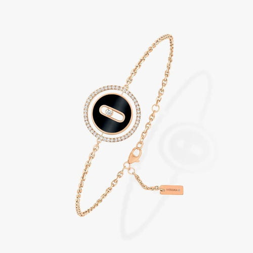 Collier Messika Lucky Move - Collier en or rose avec diamants et onyx 58 Facettes