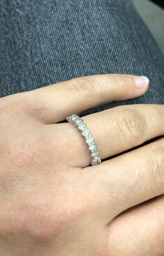 Bague 53 Bague demi-tour en or blanc 18K et diamants 0,55 ct 58 Facettes