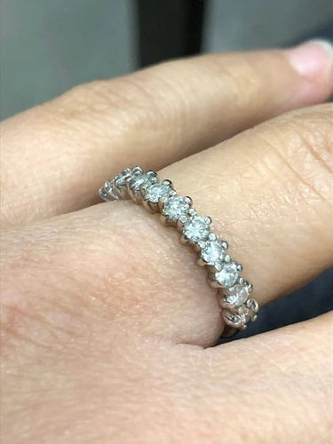 Bague 53 Bague demi-tour en or blanc 18K et diamants 0,55 ct 58 Facettes