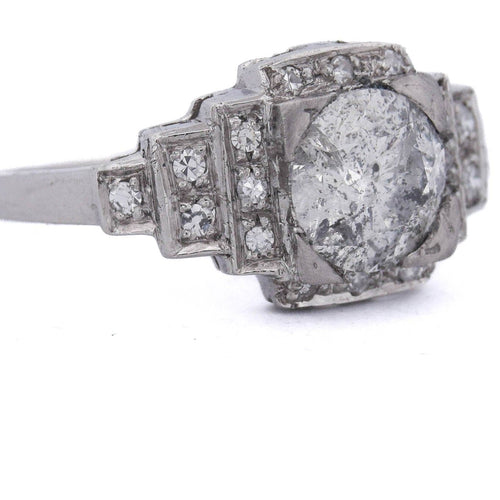 Bague 50 Bague Art déco en platine avec diamants 58 Facettes AN630 - P25