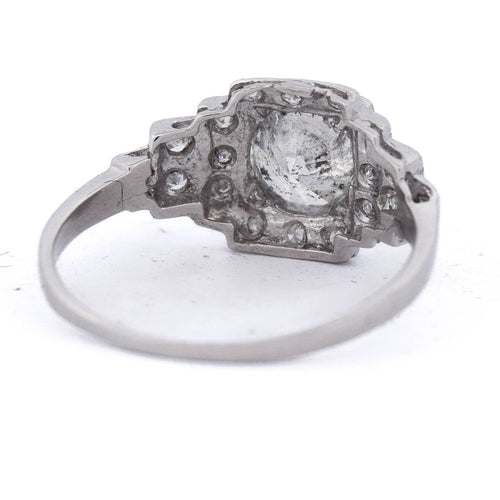 Bague 50 Bague Art déco en platine avec diamants 58 Facettes AN630 - P25