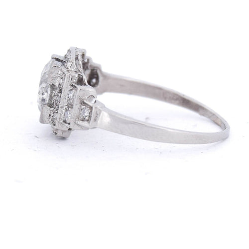 Bague 50 Bague Art déco en platine avec diamants 58 Facettes AN630 - P25