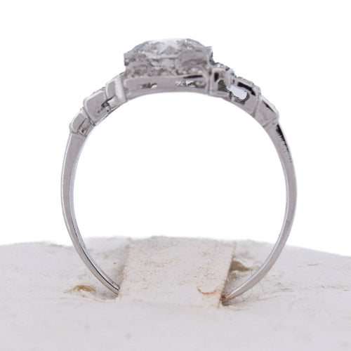Bague 50 Bague Art déco en platine avec diamants 58 Facettes AN630 - P25