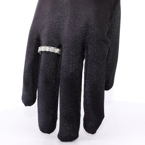 Bague 54 Bague rivière - Bague en or blanc 18 carats et diamants 58 Facettes AN540