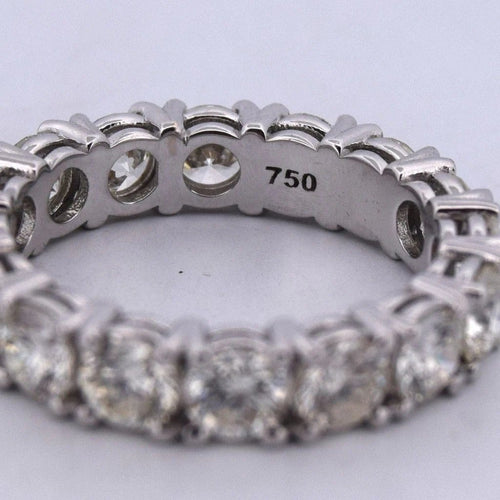 Bague 54 Bague rivière - Bague en or blanc 18 carats et diamants 58 Facettes AN540
