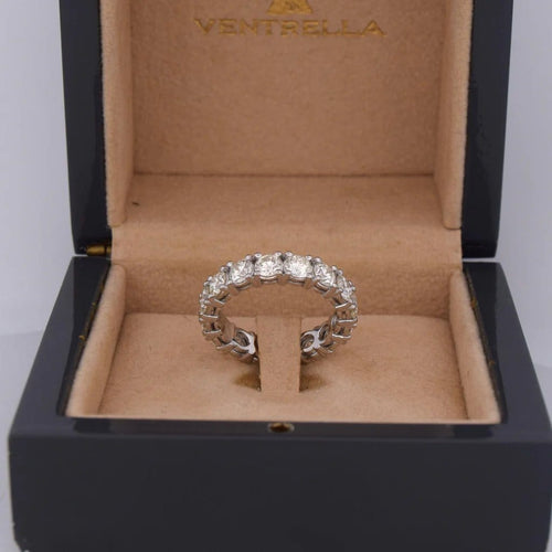 Bague 54 Bague rivière - Bague en or blanc 18 carats et diamants 58 Facettes AN540