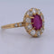 Bague 52 Bague victorienne en or jaune 18 carats avec rubis et diamants 58 Facettes AN558