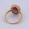 Bague 52 Bague victorienne en or jaune 18 carats avec rubis et diamants 58 Facettes AN558