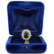 Bague 55 Bague vintage en or jaune 18 carats avec saphir et diamants 58 Facettes AN485