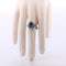Bague 55 Bague en platine avec saphir et diamants 58 Facettes