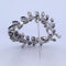 Broche Spilla vintage en or blanc 18 kt avec saphirs et diamants 58 Facettes SP9 '(00029)