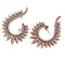 Boucles d'oreilles Boucles d'oreilles créoles pavées en or rose et diamants 58 Facettes OR204