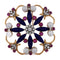 Broche Spilla vintage - Motif floral en or jaune 18 ct avec perles, rubis et diamants 58 Facettes SP15 '(05329)