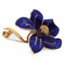 Broche Broche fleur vintage en or jaune 18 kt et émail bleu 58 Facettes SP10 '(0989)