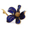 Broche Broche fleur vintage en or jaune 18 kt et émail bleu 58 Facettes SP10 '(0989)