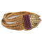 Bracelet Bracelet vintage en or jaune 18 ct et rubis 58 Facettes BR15 '(04949)