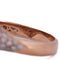 Bague 53 Bague cœur en or rose 18 ct pavée de diamants 58 Facettes AN52 (0099)