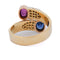 Bague 53 Bague vintage - Bypass en or 18 kt avec rubis, saphir et diamants 58 Facettes AN24 '(00019)